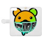 Hurryz HUNGRY BEARのHurryz HUNGRY BEAR マスク 手帳型スマホケースを開いた場合(外側)