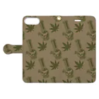 420 MUSIC FACTORYのBong & Cannabis （ボングとカナビス） Book-Style Smartphone Case:Opened (outside)