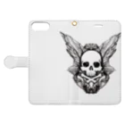 K(ケイ)@お仕事募集中のSKULL 00 Book-Style Smartphone Case:Opened (outside)