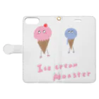 勇者のよろずやのIce cream monster 手帳型スマホケースを開いた場合(外側)