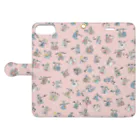 aNone sOnoneの着物イラスト（薄桜） Book-Style Smartphone Case:Opened (outside)