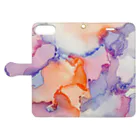 com eddy コムエディーのalcohol ink art Book-Style Smartphone Case:Opened (outside)