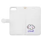 そらもようのもこもこ雲〜〜cloud〜〜 手帳型スマホケースを開いた場合(外側)