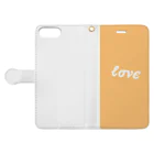 SummerのLove_orange Book-Style Smartphone Case:Opened (outside)