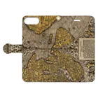 smartphone_PublicDoのVintage world map 1531 Book-Style Smartphone Case:Opened (outside)