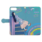 momo_emiのmomo_emi2021 秋 Book-Style Smartphone Case:Opened (outside)