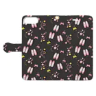 K's Jewelsのバレエくろ Book-Style Smartphone Case:Opened (outside)