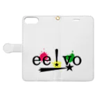 ものもの屋さん【ee!vo公式】のee!vo旧式ロゴ Book-Style Smartphone Case:Opened (outside)