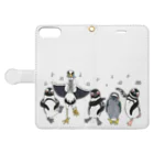 penguininkoのhappiness Dancing  Book-Style Smartphone Case:Opened (outside)