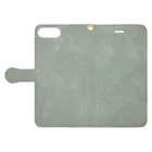 Green-Dの石模様調柄 Book-Style Smartphone Case:Opened (outside)