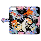 あやるの花と金魚たち Book-Style Smartphone Case:Opened (outside)