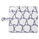 杜の魚の籠目の鰻 Book-Style Smartphone Case:Opened (outside)