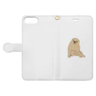 puikkoの長沢芦雪　子犬 Book-Style Smartphone Case:Opened (outside)