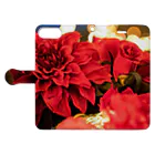 遊びママの薔薇 Book-Style Smartphone Case:Opened (outside)