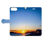 サニーデイ.1dayのSunset湘南（七里ヶ浜） Book-Style Smartphone Case:Opened (outside)