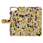 Military Casual LittleJoke のCamo AGR Yellow アグレッサー迷彩 黄色 Book-Style Smartphone Case:Opened (outside)