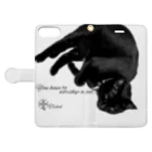 ＊With midori【コラボ雑貨メイン】のYou have to worship a cat. Book-Style Smartphone Case:Opened (outside)