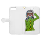 S2ショップのColorful Hair Woman No.5 Book-Style Smartphone Case:Opened (outside)