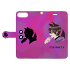 kurumin/くう/紫紅の紫紅(代理) Book-Style Smartphone Case:Opened (outside)