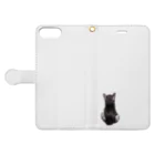 nya nya*のバックショットねこ Book-Style Smartphone Case:Opened (outside)