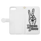 peace pieceのpeace piece 手帳型スマホケースを開いた場合(外側)