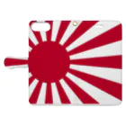 Teatime ティータイムの日本国旗 旭日旗 日章旗 旗 赤  手帳型スマホケースを開いた場合(外側)