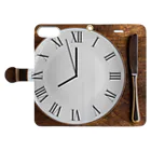 Teatime ティータイムの時間 時計 インテリア 手帳型スマホケースを開いた場合(外側)