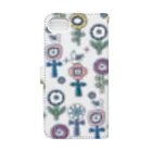 カシワギマリ（イラストレーター）のflower garden Book-Style Smartphone Case :back