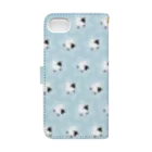 一羽のすずめのDove on the Sheep [blue] Book-Style Smartphone Case :back