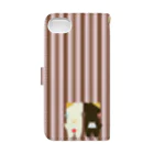 nyanya_sanのリボンの付いた白黒ねこ Book-Style Smartphone Case :back