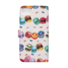 & colorsのマカロン Book-Style Smartphone Case :back