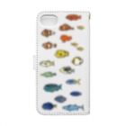 しまのなかまfromIRIOMOTEのらくがきしまのなかま魚類（6-6s-7-8） Book-Style Smartphone Case :back
