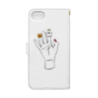 ないものねだりのFinger puppets(ネイル) Book-Style Smartphone Case :back