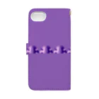 はらぺこCafeの勾玉うさぎさん/紫 Book-Style Smartphone Case :back