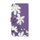 123izmの辛夷（こぶし）の花 Book-Style Smartphone Case :back