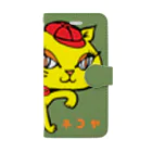 「中華居酒屋 ねこや」マーチャンダイズストアのmimiちゃんスマホケース・フォリッジグリーン Book-Style Smartphone Case