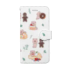 なご村🍙のあまいものとたぬきさん(8/7専用) Book-Style Smartphone Case