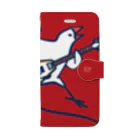 Momi Buncho Lab SHOPのフライングV文鳥(iPhone6/6s/7/8用)RED 手帳型スマホケース