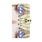 目は口以上に感情を語るの絵文字ちゃん Book-Style Smartphone Case