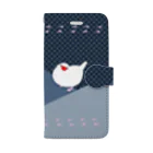 anima*l*eのかしげ白文鳥 Book-Style Smartphone Case