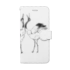 筆ペンどうぶつの鶴さん Book-Style Smartphone Case