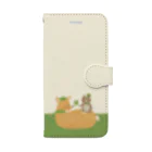 やたにまみこのiPhone 8/7用◆ema-emama『happiness-clover』 Book-Style Smartphone Case