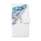 切り絵作家カジタミキの切り絵のクジラスマホケース Book-Style Smartphone Case