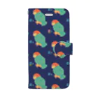 kadoBIRDのずらっとシロハラインコ Book-Style Smartphone Case