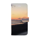 自然派ショップの夕焼けの富士と海 Book-Style Smartphone Case