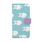 YOSHINO/芳野の猫ブルー Book-Style Smartphone Case