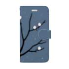 tani_toritotoriのとまり木シマエナガ ネイビー Book-Style Smartphone Case