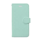 yuki＊yutoriのドット＊くすみグリーン Book-Style Smartphone Case