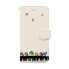 如月芳美のペンギンちゃんピアノ（c-11） 手帳型スマホケース