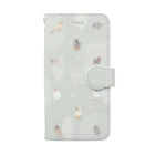 文鳥株式☆会社の文鳥さん　スマホカバー　ブルーグレー Book-Style Smartphone Case